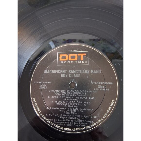 Roy Clark The Magnificient Sanctuary Band Vinyl Record VTG 1971 DOT Gospel VG+ - Picture 6 of 10